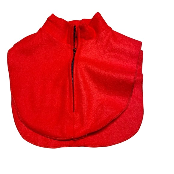 W.M.G Red Dickey Collar Mock Turtleneck Zip Front Bib Detachable‎ Small - Picture 1 of 6